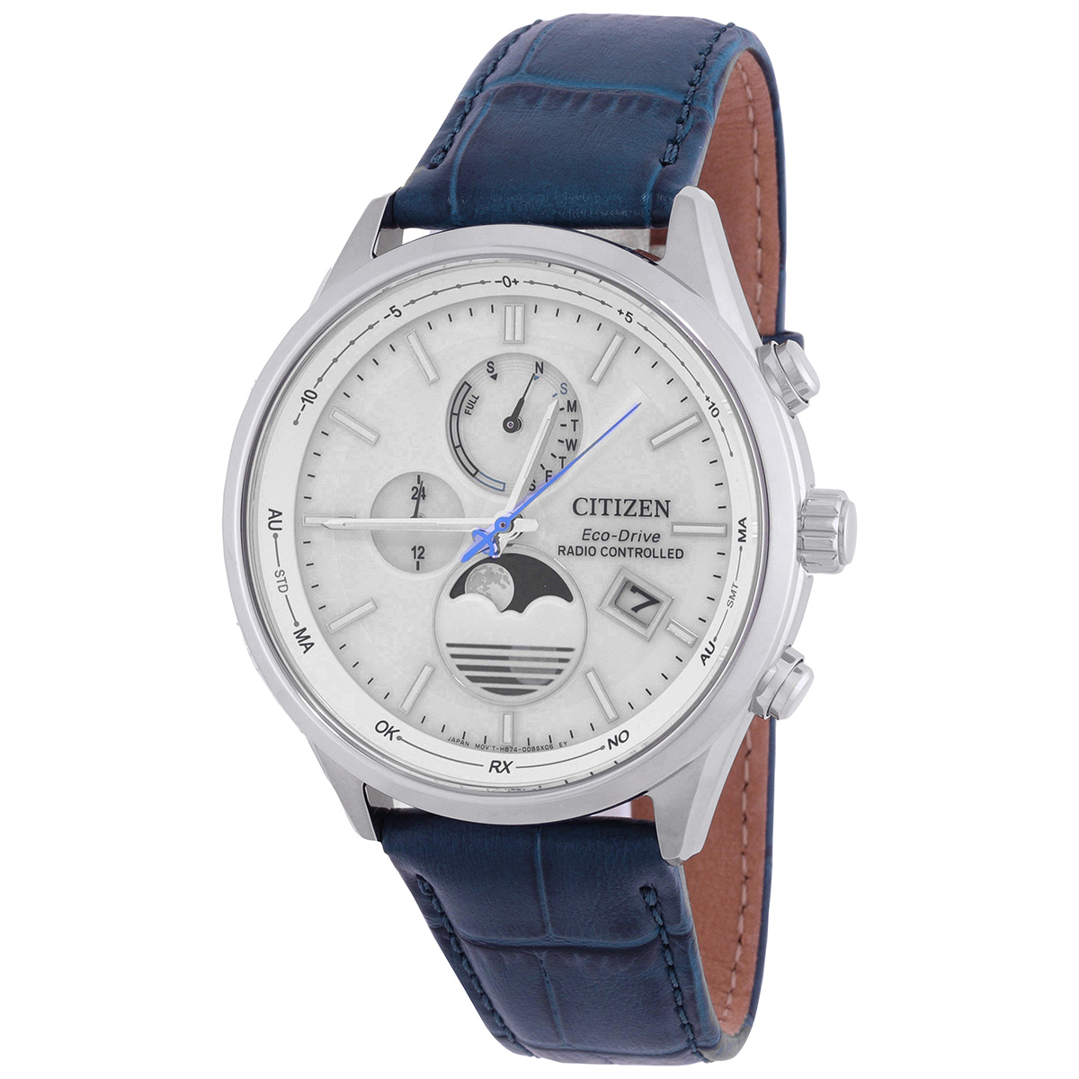 citizen eco drive radio controlled moon phase white dial men's watch by1030 09a citizen eco drive radio controlled moon phase white dial men's watch by1030 09a