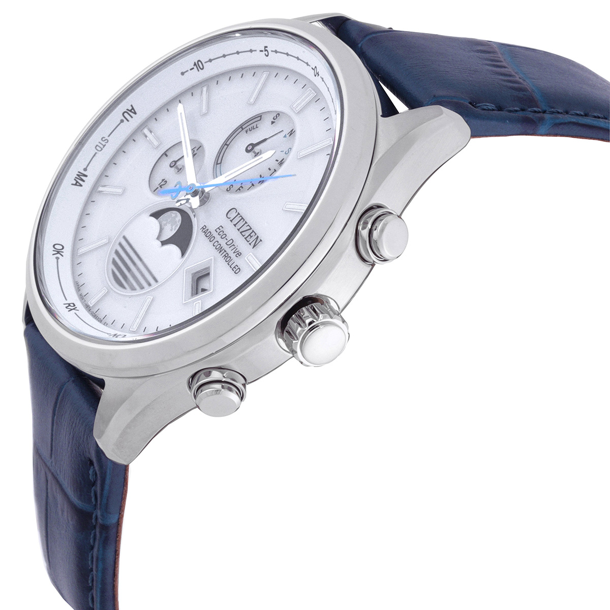 citizen eco drive radio controlled moon phase white dial men's watch by1030 09a citizen eco drive radio controlled moon phase white dial men's watch by1030 09a