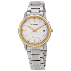 Home citizen eco drive white dial ladies watch fe6019 55a