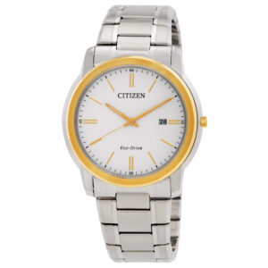 Витрина citizen eco drive white dial men's watch aw1219 53a