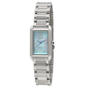 Home citizen l bianca eco drive mother of pearl dial ladies watch ew5620 55n