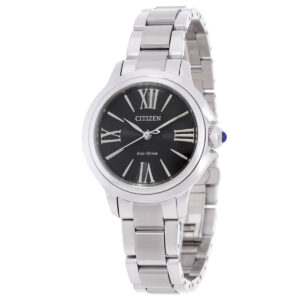 Home citizen l ceci eco drive black dial ladies watch em1160 58e