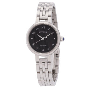 Home citizen l classic eco drive black dial ladies watch em0990 81e