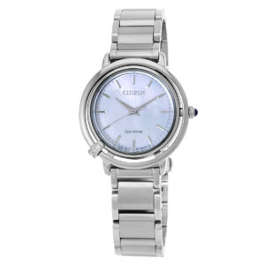 Home citizen l eco drive mother of pearl dial ladies watch em1090 60d