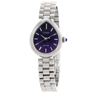 Home citizen l rainell eco drive purple dial ladies watch em1200 55x