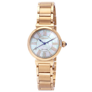 Home citizen l series eco drive mother of pearl dial ladies watch em1063 89d