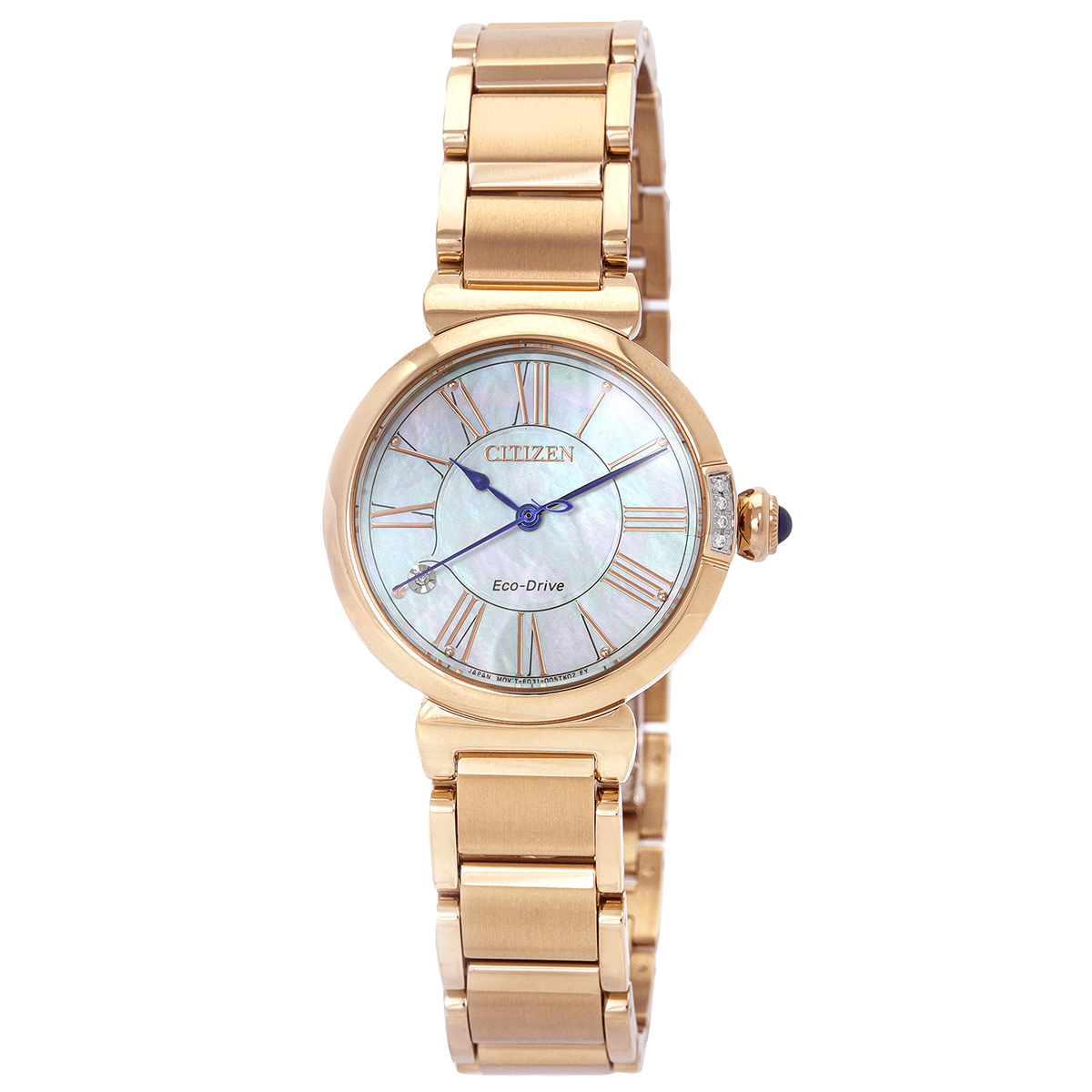 citizen l series eco drive mother of pearl dial ladies watch em1063 89d citizen l series eco drive mother of pearl dial ladies watch em1063 89d