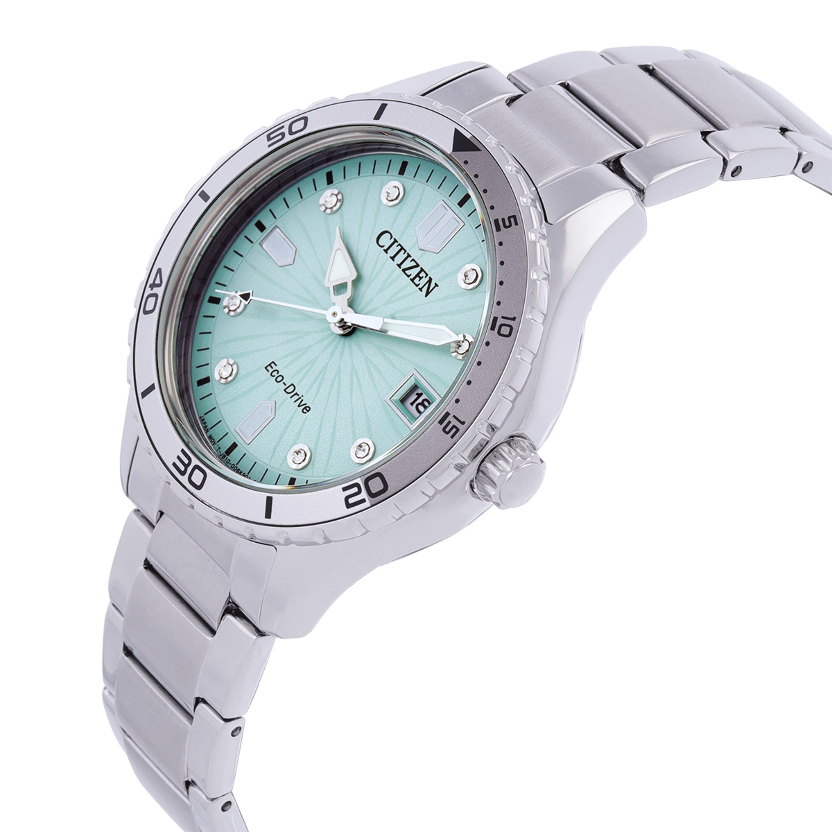 citizen marine lady crystal eco drive green dial watch fe6170 88l citizen marine lady crystal eco drive green dial watch fe6170 88l