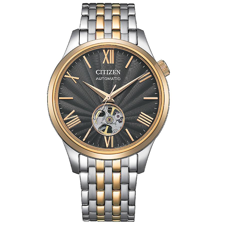 citizen mechanical automatic grey open heart dial men's watch nh9136 88h citizen mechanical automatic grey open heart dial men's watch nh9136 88h