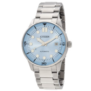 citizen mechanical automatic light blue dial men's watch nj0191 83l