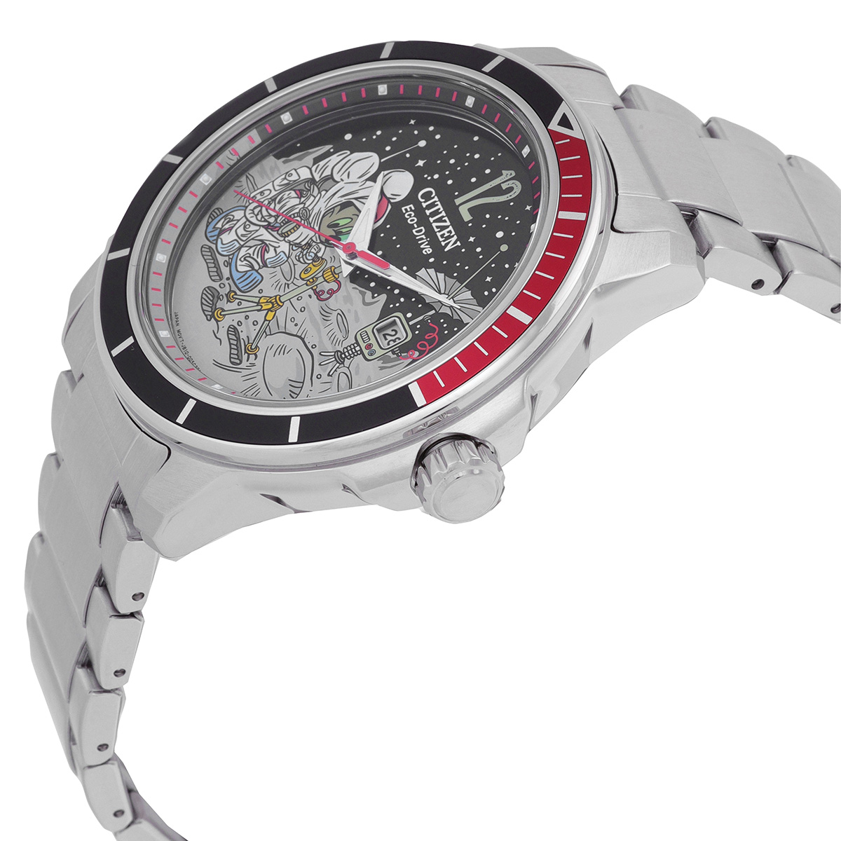 citizen mickey astronaut eco drive coke bezel men's watch aw1709 54w citizen mickey astronaut eco drive coke bezel men's watch aw1709 54w