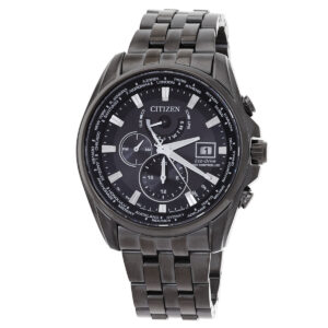 Витрина citizen perpetual alarm chronograph quartz black dial men's watch at9127 80e