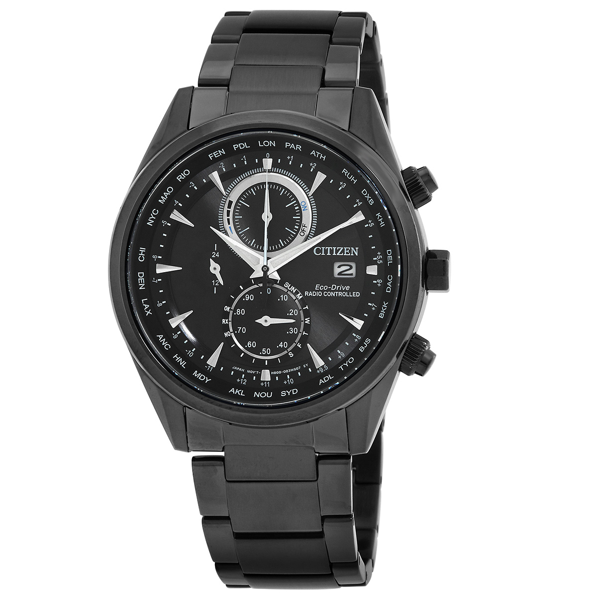 citizen perpetual alarm world time chronograph gmt black dial men's watch at8265 81e citizen perpetual alarm world time chronograph gmt black dial men's watch at8265 81e