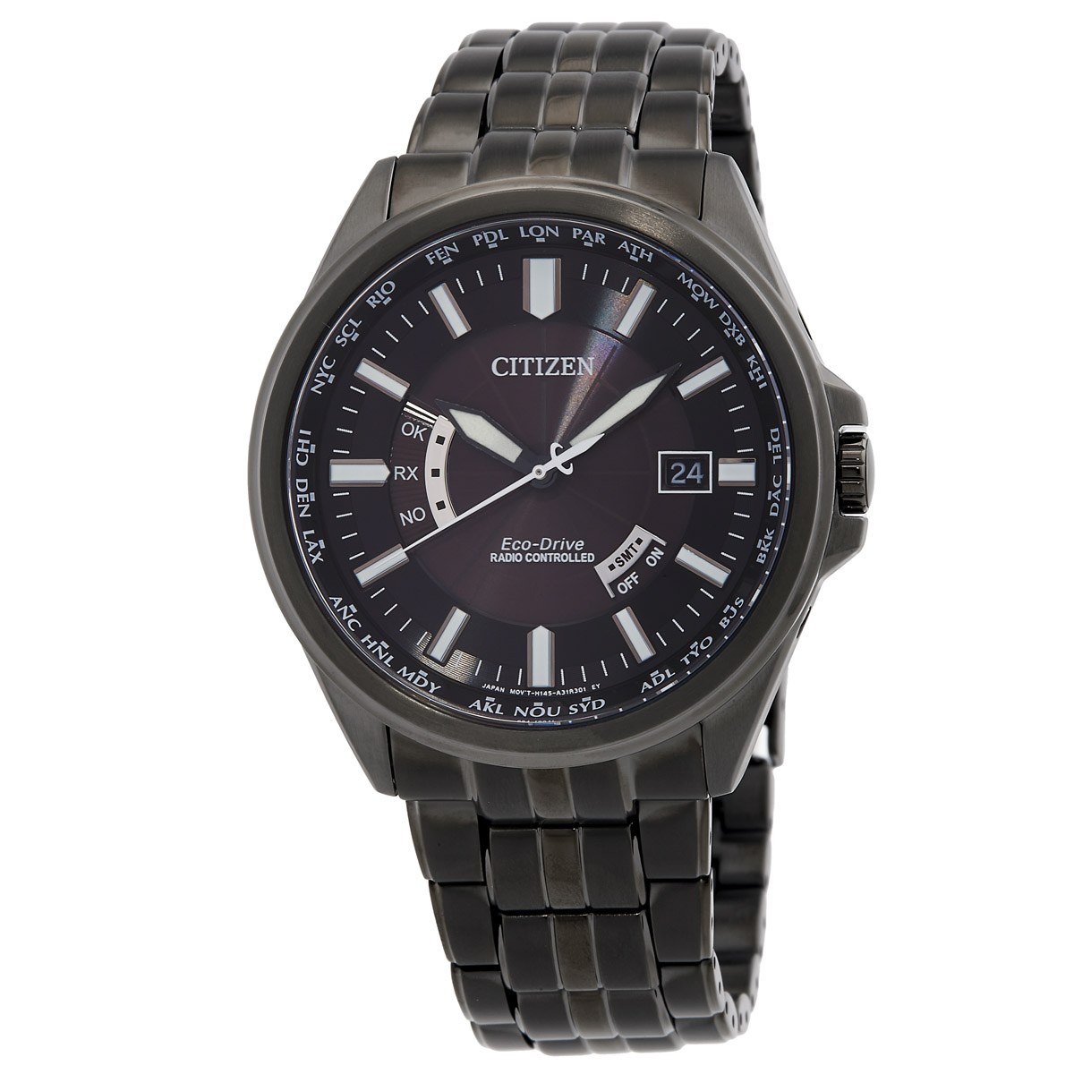 citizen perpetual world time black dial men's watch cb0294 54e citizen perpetual world time black dial men's watch cb0294 54e