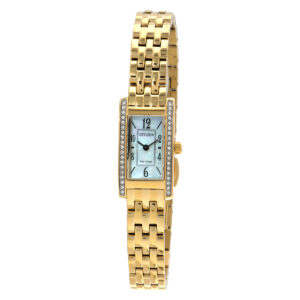 Home citizen petite palidoro crystal white mother of pearl dial ladies watch eg7112 59d