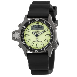 citizen promaster aqualand quartz analog digital white dial men's watch jp2007 17w