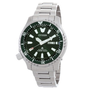 citizen promaster dive automatic green dial men's watch ny0151 59x