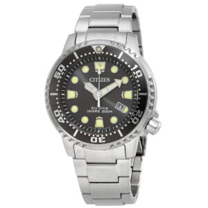 citizen promaster dive eco drive grey dial men's watch bn0167 50h