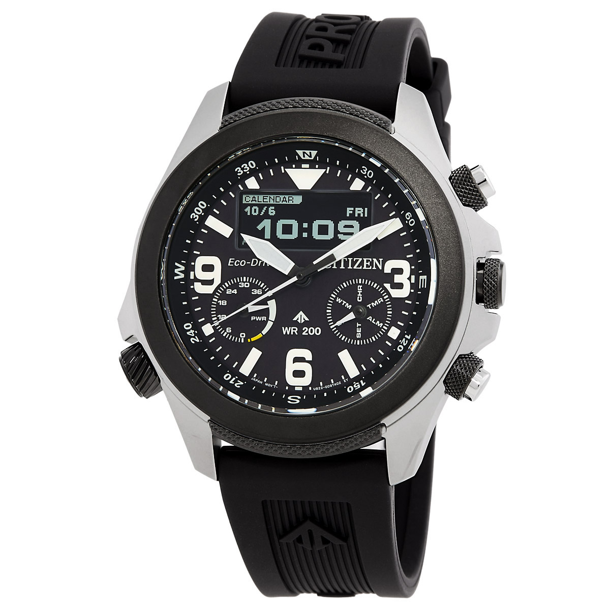 citizen promaster land chronograph analog digital black dial men's watch jv100707e citizen promaster land chronograph analog digital black dial men's watch jv100707e