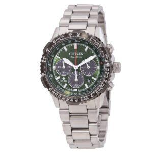 Витрина citizen promaster navihawk chronograph khaki green dial men's watch ca4664 60w