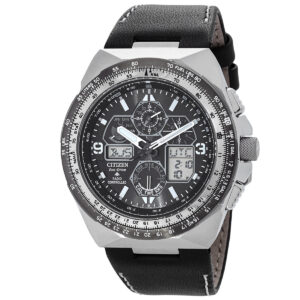 Home citizen promaster skyhawk a t chronograph black dial men's watch jy8149 05e