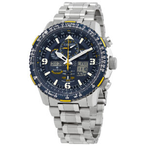 Витрина citizen promaster skyhawk a t perpetual alarm chronograph blue dial men's watch jy8078 52l