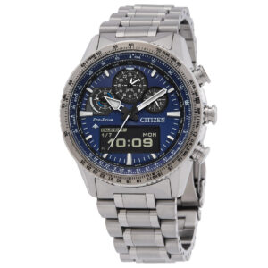 Витрина citizen promaster skyhawk u830 analog digital blue dial men's watch jv2000 51l