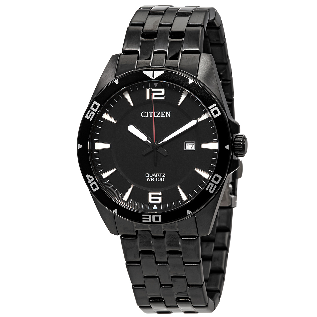 citizen quartz black dial black plated men's watch bi5055 51e citizen quartz black dial black plated men's watch bi5055 51e