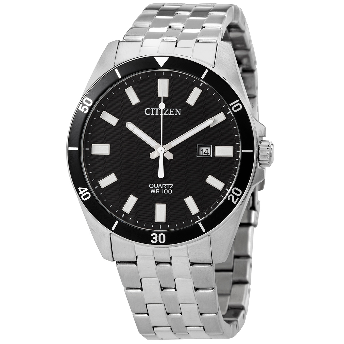 citizen quartz black dial stainless steel men's watch bi5050 54e citizen quartz black dial stainless steel men's watch bi5050 54e