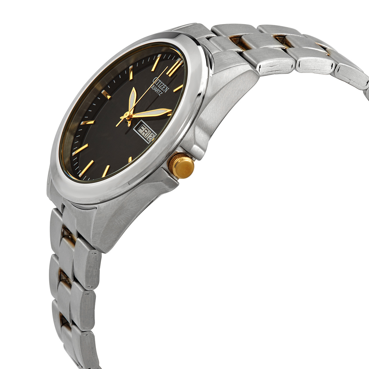 citizen quartz black dial two tone men's watch bf0584 56e citizen quartz black dial two tone men's watch bf0584 56e