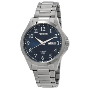 citizen quartz blue dial men's watch bf2021 82l