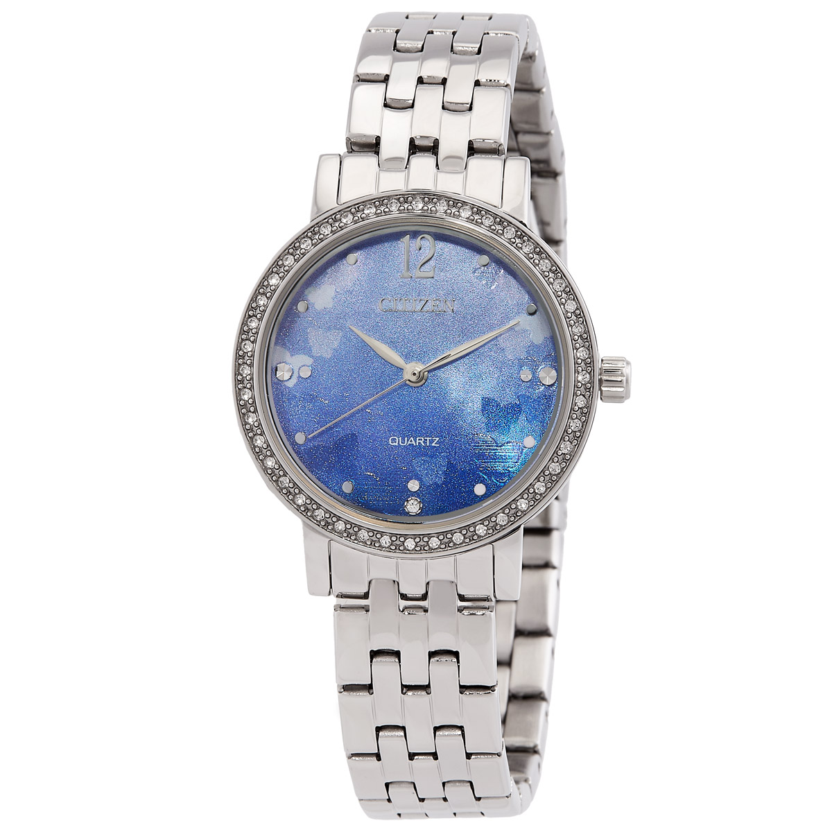 citizen quartz crystal blue mother of pearl dial ladies watch el3100 55n citizen quartz crystal blue mother of pearl dial ladies watch el3100 55n