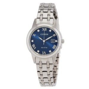 Home citizen eco drive diamond blue dial ladies watch fe1240 57l