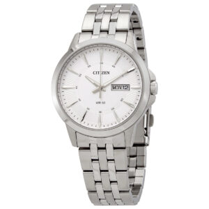 citizen quartz silver dial stainless steel men's watch bf2011 51a