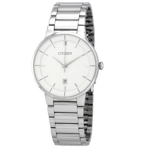 Витрина citizen quartz white dial stainless steel men's watch bi5010 59a