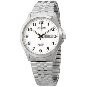 Витрина citizen quartz white dial stainless steel men's watch bf5000 94a