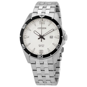 Home citizen quartz white dial stainless steel men's watch bi5051 51a