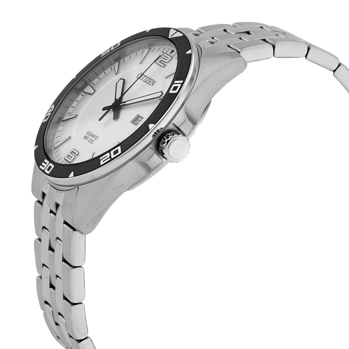 citizen quartz white dial stainless steel men's watch bi5051 51a citizen quartz white dial stainless steel men's watch bi5051 51a