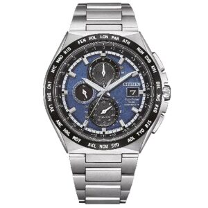 Витрина citizen radio controlled chronograph blue dial men's watch at8238 84l