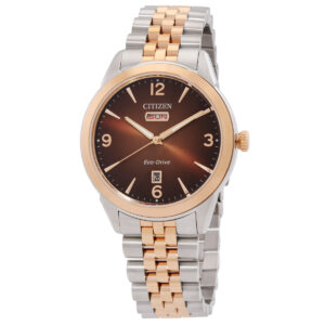 Витрина citizen rolan eco drive brown dial two tone men's watch aw0156 57x