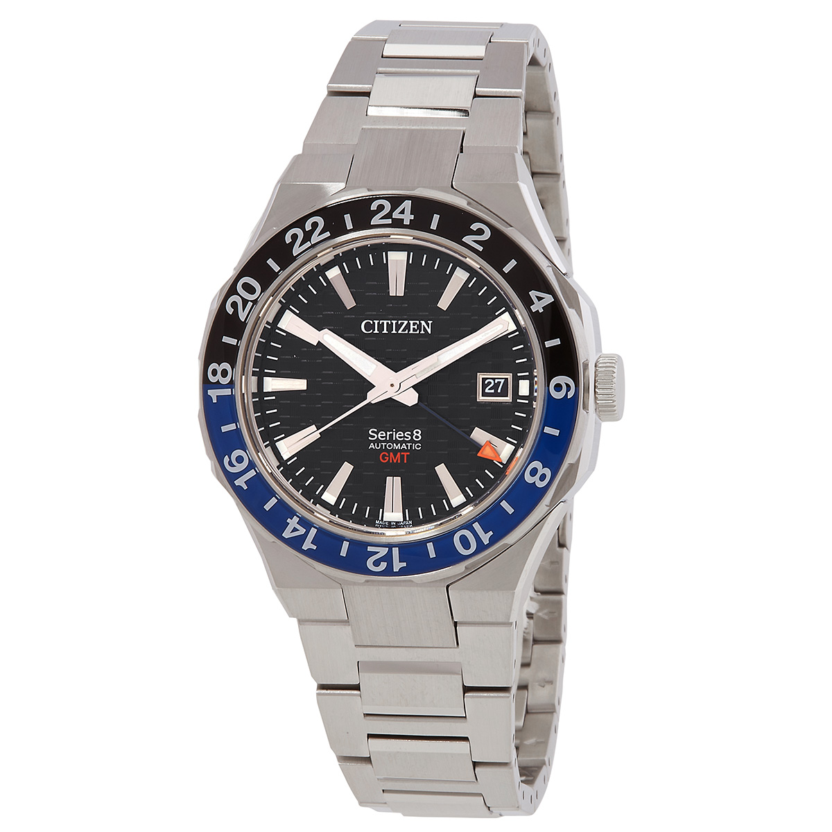 citizen series 8 gmt automatic black dial batman bezel men's watch nb6031 56e citizen series 8 gmt automatic black dial batman bezel men's watch nb6031 56e