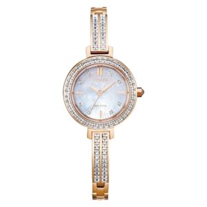 Home citizen silhouette crystal eco drive ladies watch em0863 53d