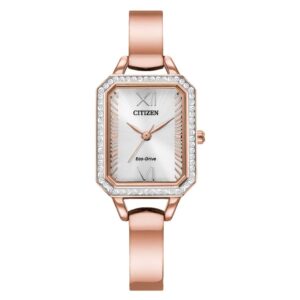 Home citizen silhouette crystal eco drive ladies watch em0983 51a