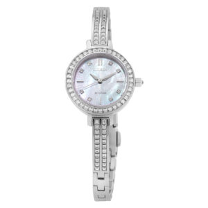 Home citizen silhouette crystal eco drive white dial ladies watch em0860 51d