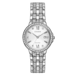 Home citizen silhouette quartz white dial ladies watch ew2341 63a