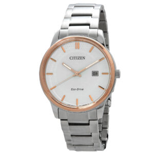 Home citizen silver dial eco drive men's classic watch bm6979 74a
