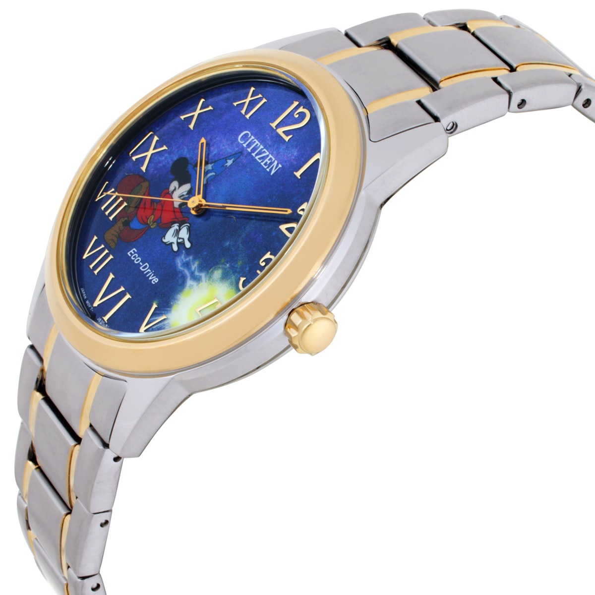 citizen sorcerer's apprentice mickey eco drive blue dial watch fe7064 71w citizen sorcerer's apprentice mickey eco drive blue dial watch fe7064 71w