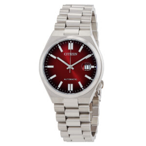 citizen tsuyosa automatic burgundy dial men's watch nj0150 56w