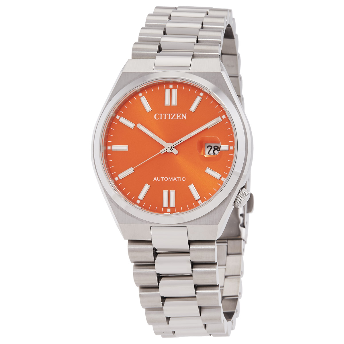citizen tsuyosa automatic orange dial men's watch nj0151 53z citizen tsuyosa automatic orange dial men's watch nj0151 53z