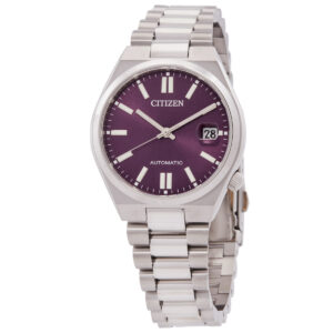 citizen tsuyosa automatic purple dial watch nj0200 50w